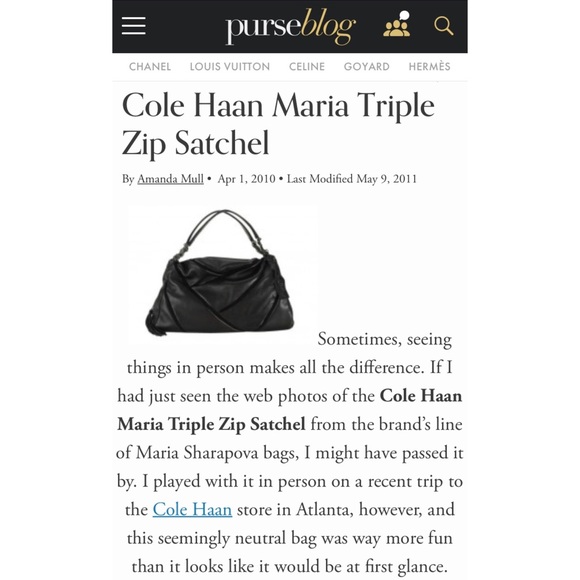 Maria Small Triple Zip Satchel - Picture 7 of 9